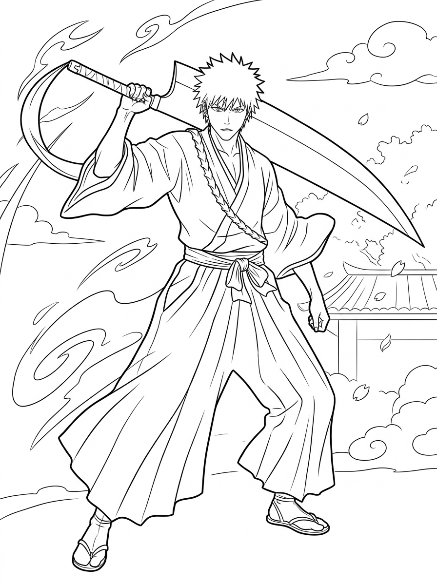 Bleach kostenlos ausmalen und ausdrucken
