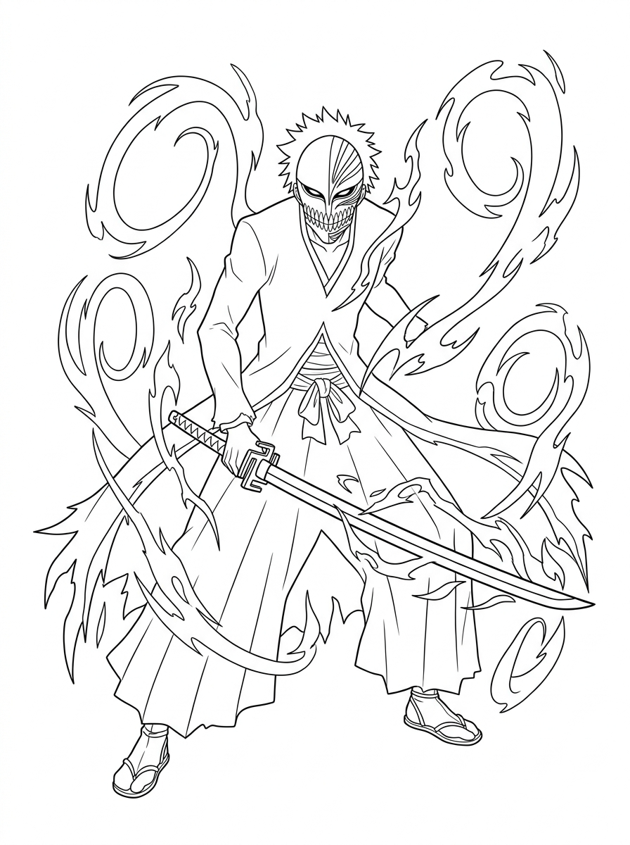 Bleach Einfaches Ausmalen