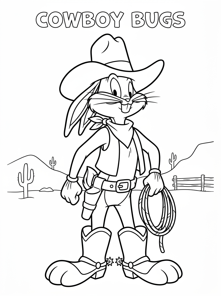 disegni da colorare per bambini pdf Bugs Bunny