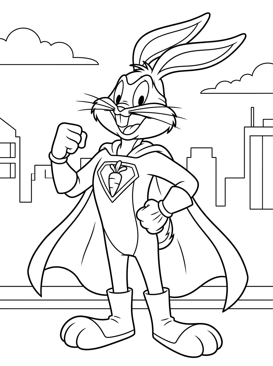 stampe da colorare per bambini Bugs Bunny