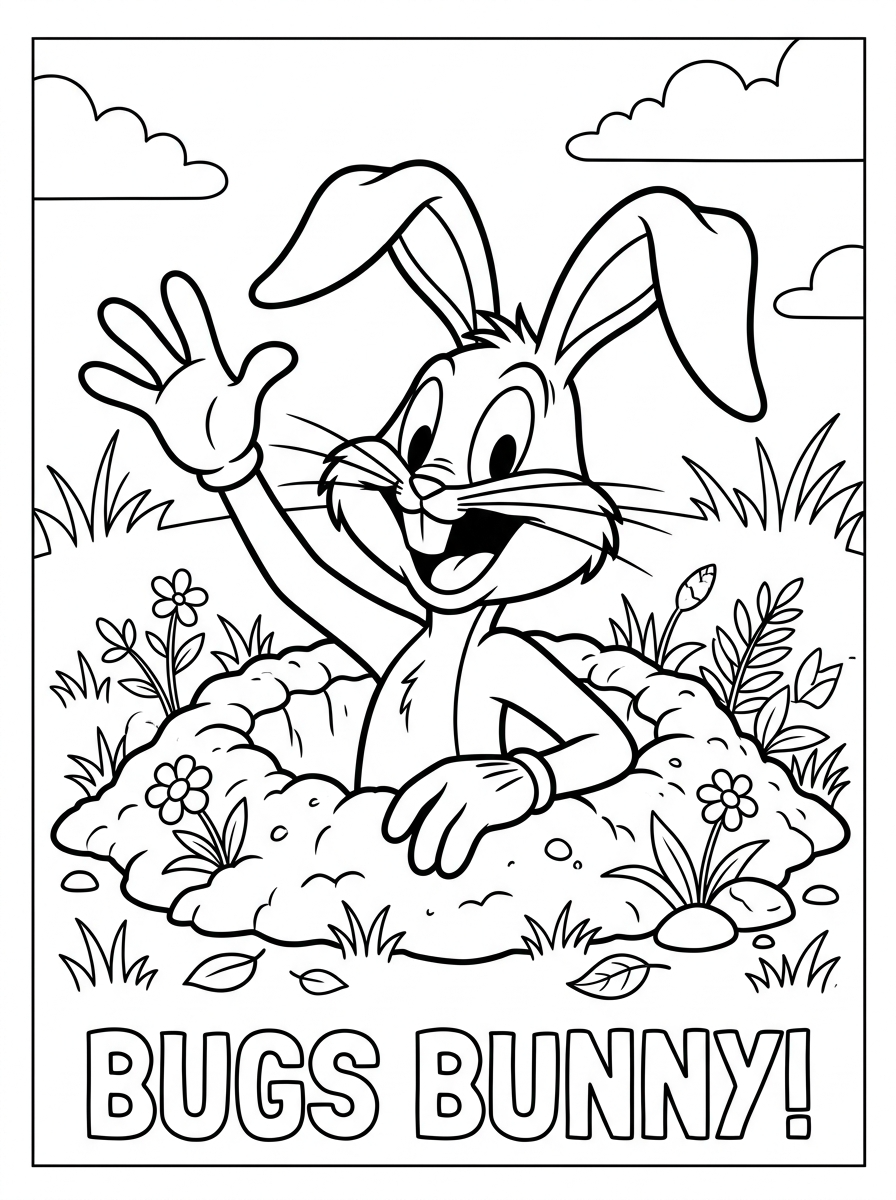Bugs Bunny da colorare per bambini 1