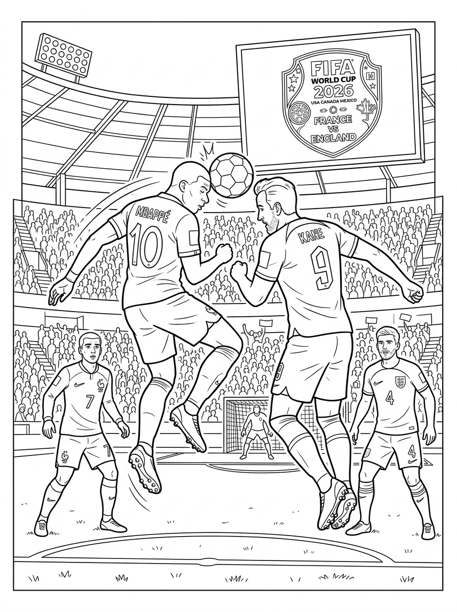 Coppa del Mondo FIFA 2026 11 disegni da colorare gratis Coppa del Mondo FIFA 2026