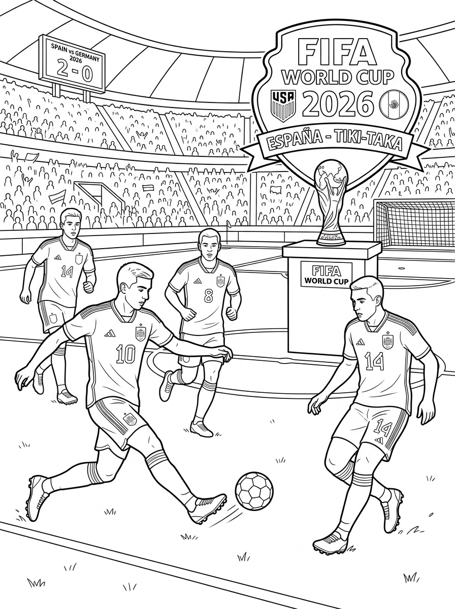 Coppa del Mondo FIFA 2026 3 immagine da colorare Coppa del Mondo FIFA 2026