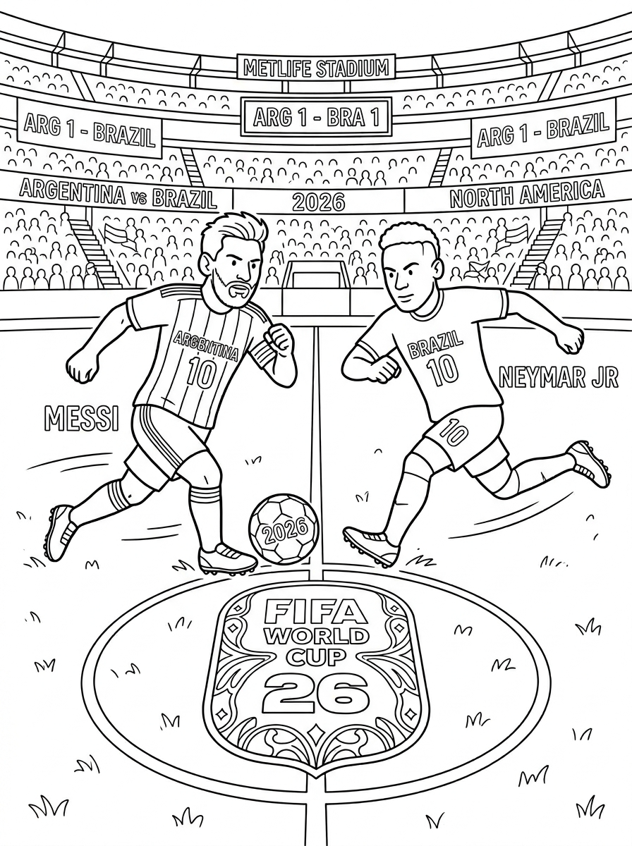 Coppa del Mondo FIFA 2026 20 disegni da colorare gratis Coppa del Mondo FIFA 2026 1