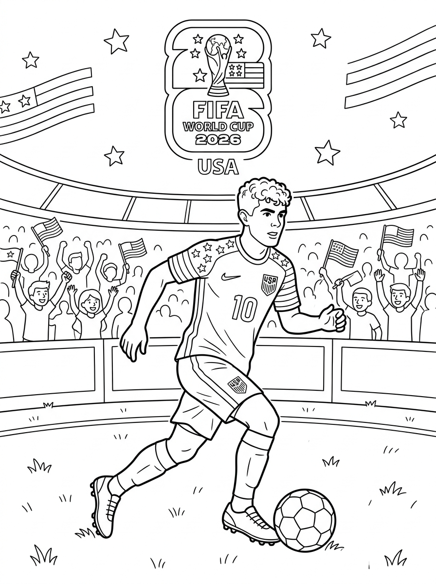 Coppa del Mondo FIFA 2026 18 immagini da stampare e colorare di Coppa del Mondo FIFA 2026