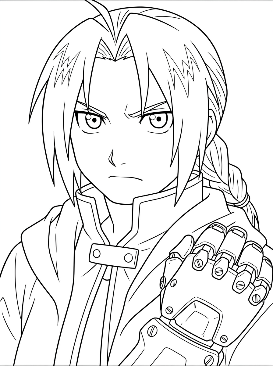 Fullmetal Alchemist 12 stampe da colorare per bambini Fullmetal Alchemist