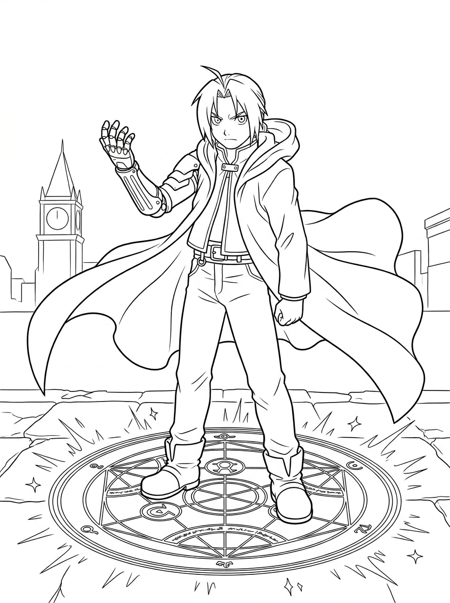 Fullmetal Alchemist 11 disegni da colorare per bambini pdf Fullmetal Alchemist