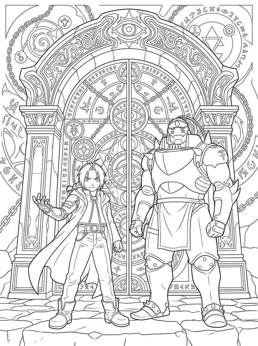 Fullmetal Alchemist 6 disegni Fullmetal Alchemist facili da colorare