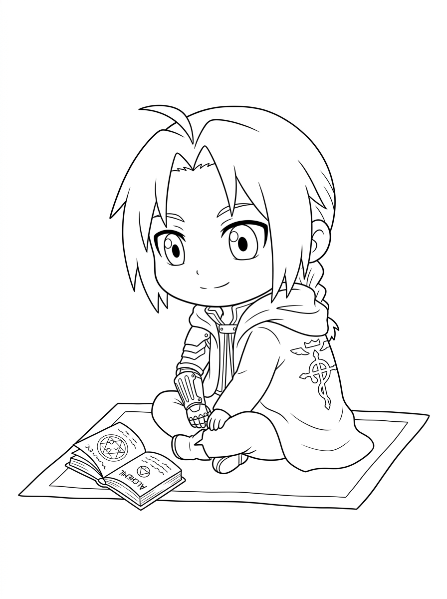 Fullmetal Alchemist 16 Fullmetal Alchemist disegno facile da colorare