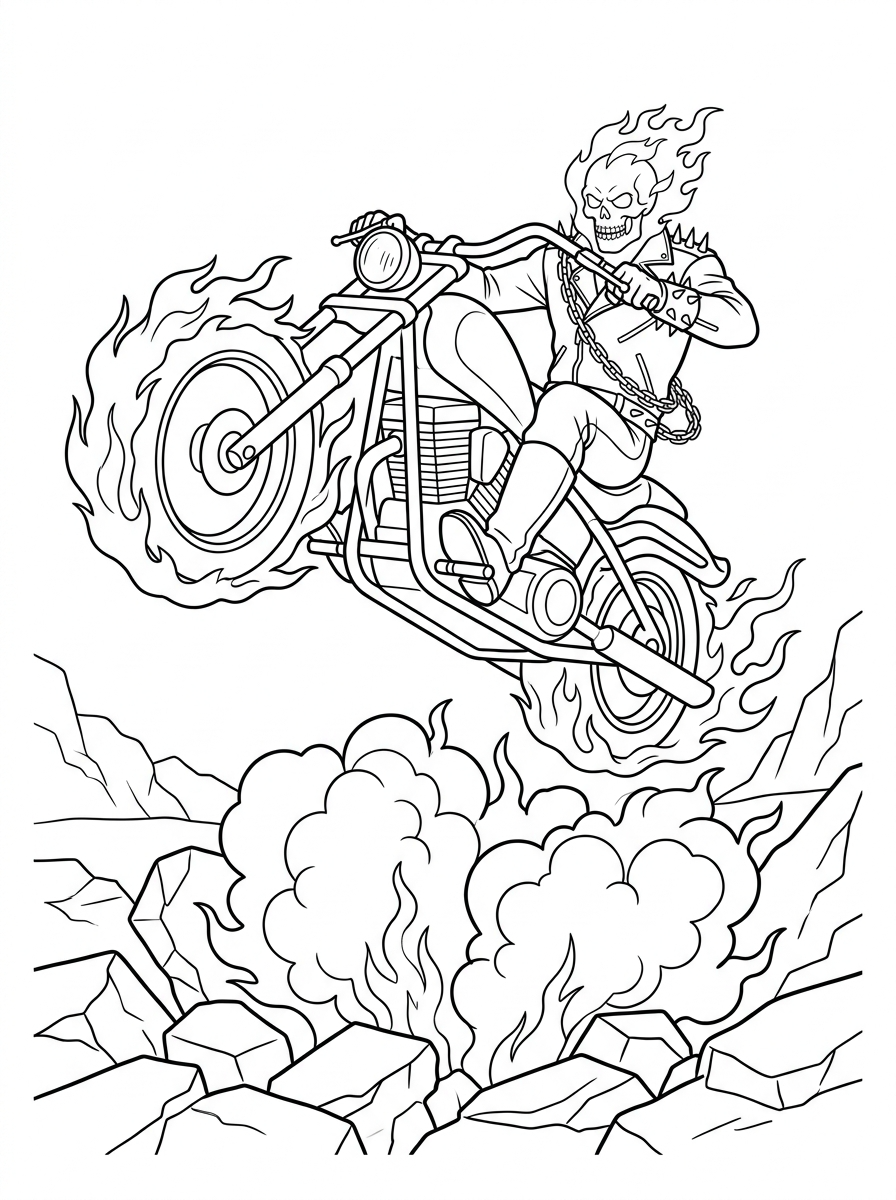 immagini Ghost Rider da colorare e stampare