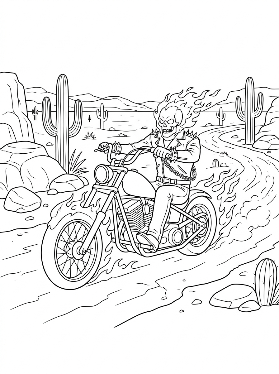 Ghost Rider da colorare pdf