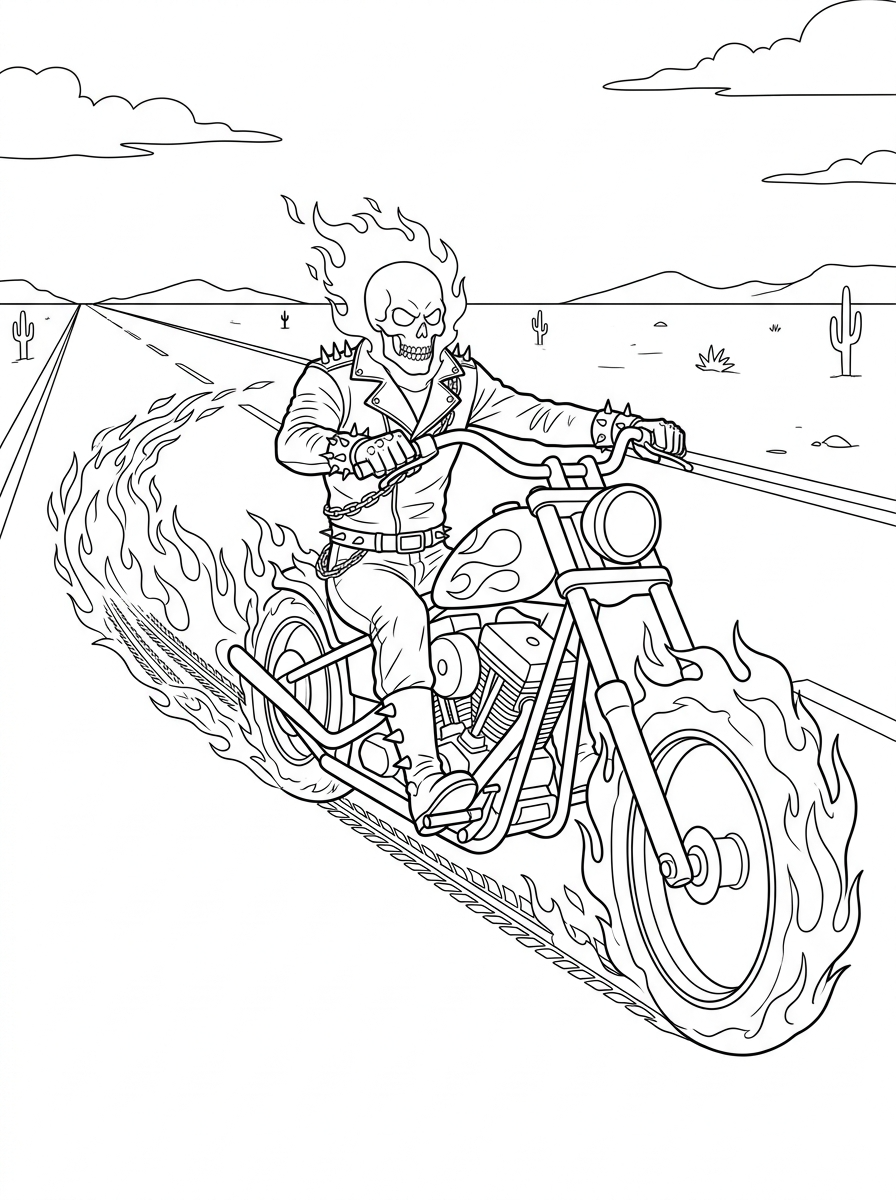 immagini di Ghost Rider da colorare e stampare