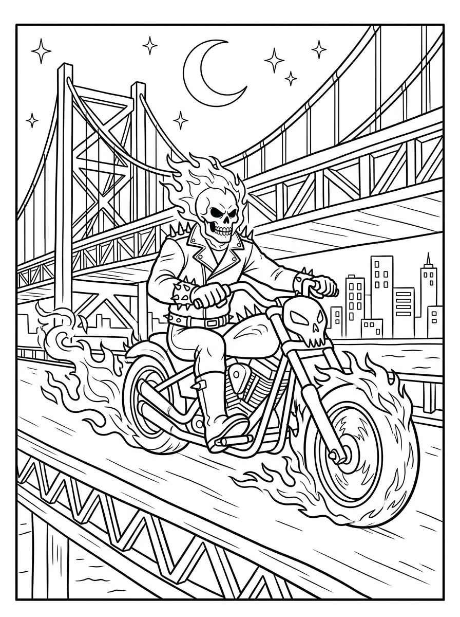 disegno di Ghost Rider da stampare e colorare