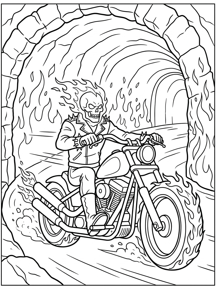 disegni Ghost Rider da colorare online
