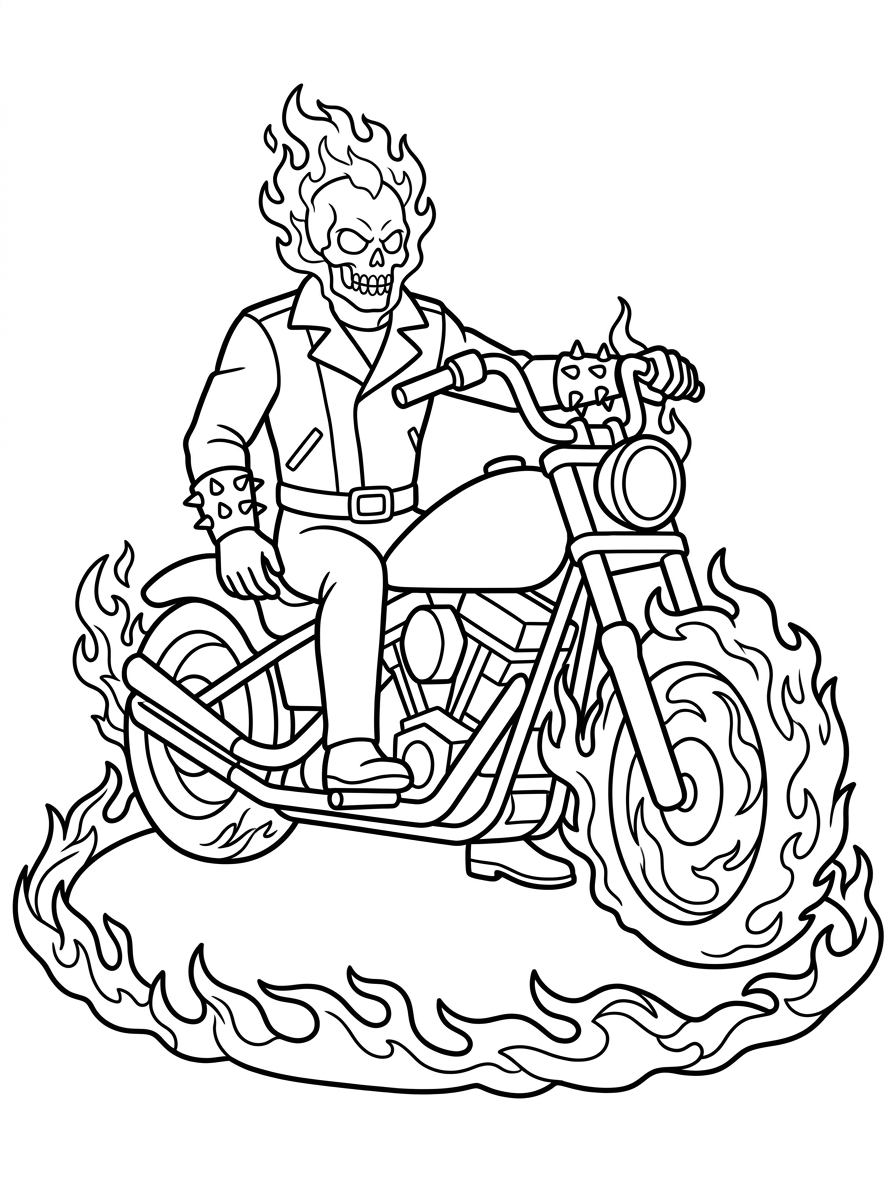 immagine Ghost Rider da colorare