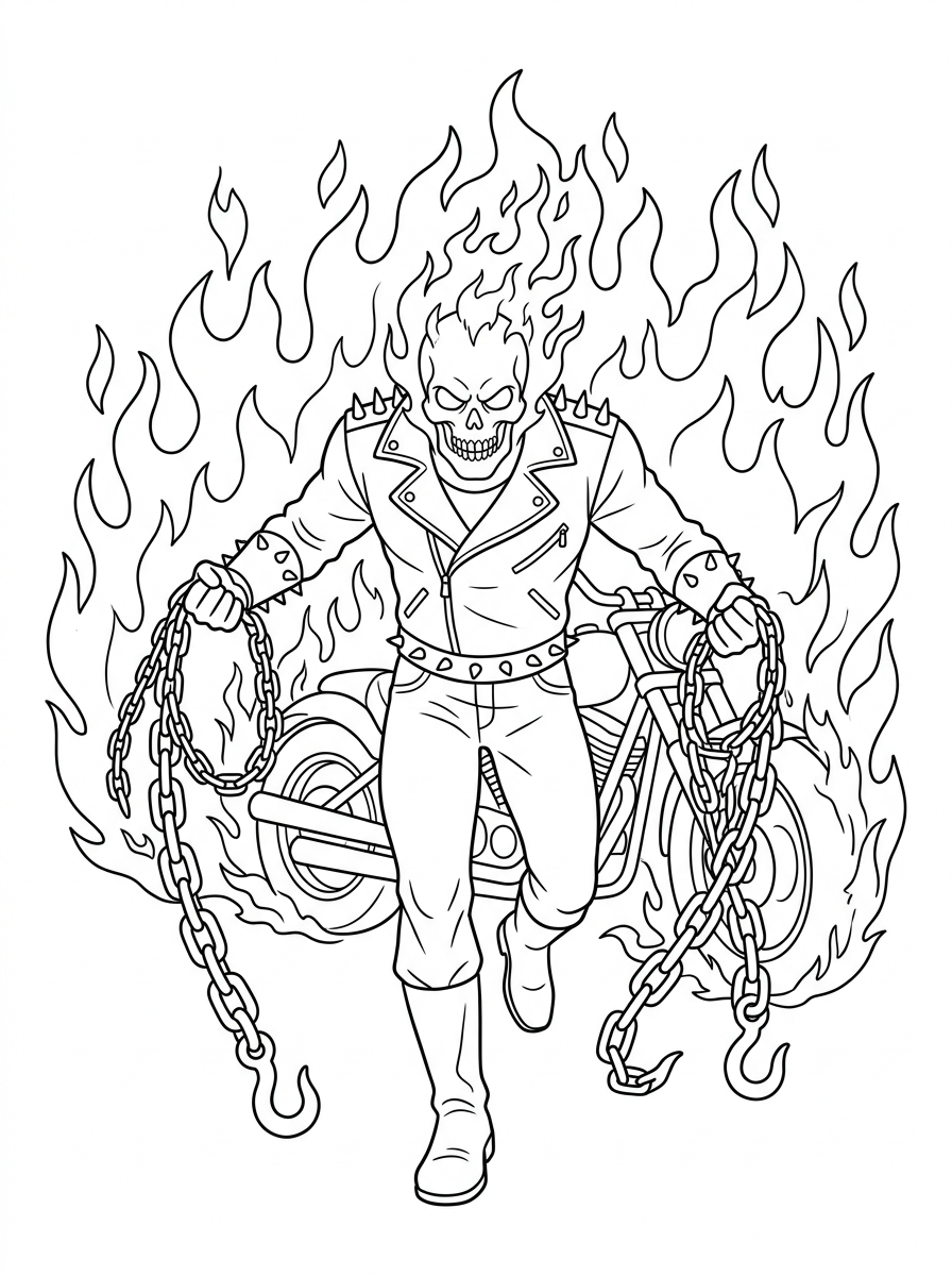 immagini da colorare di Ghost Rider