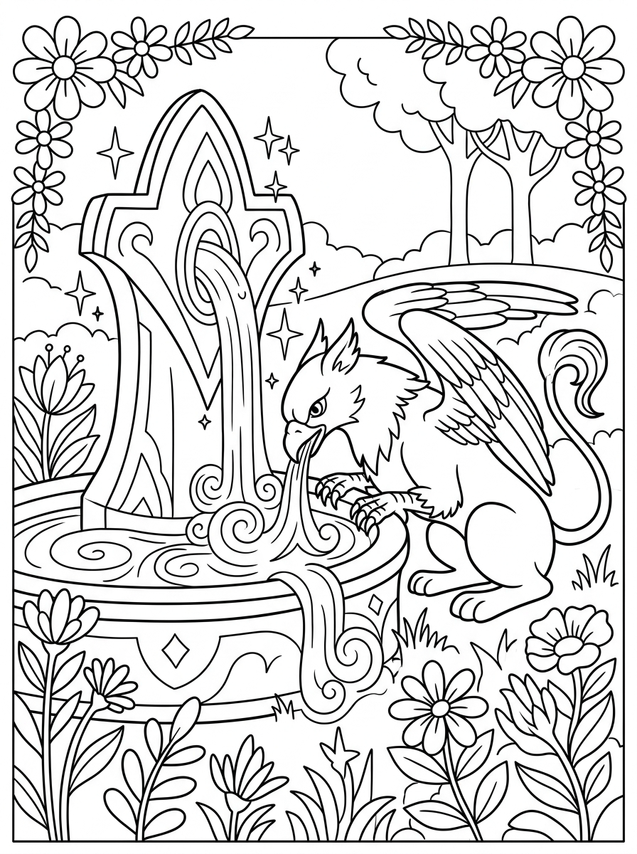 disegni Grifone da colorare per bambini