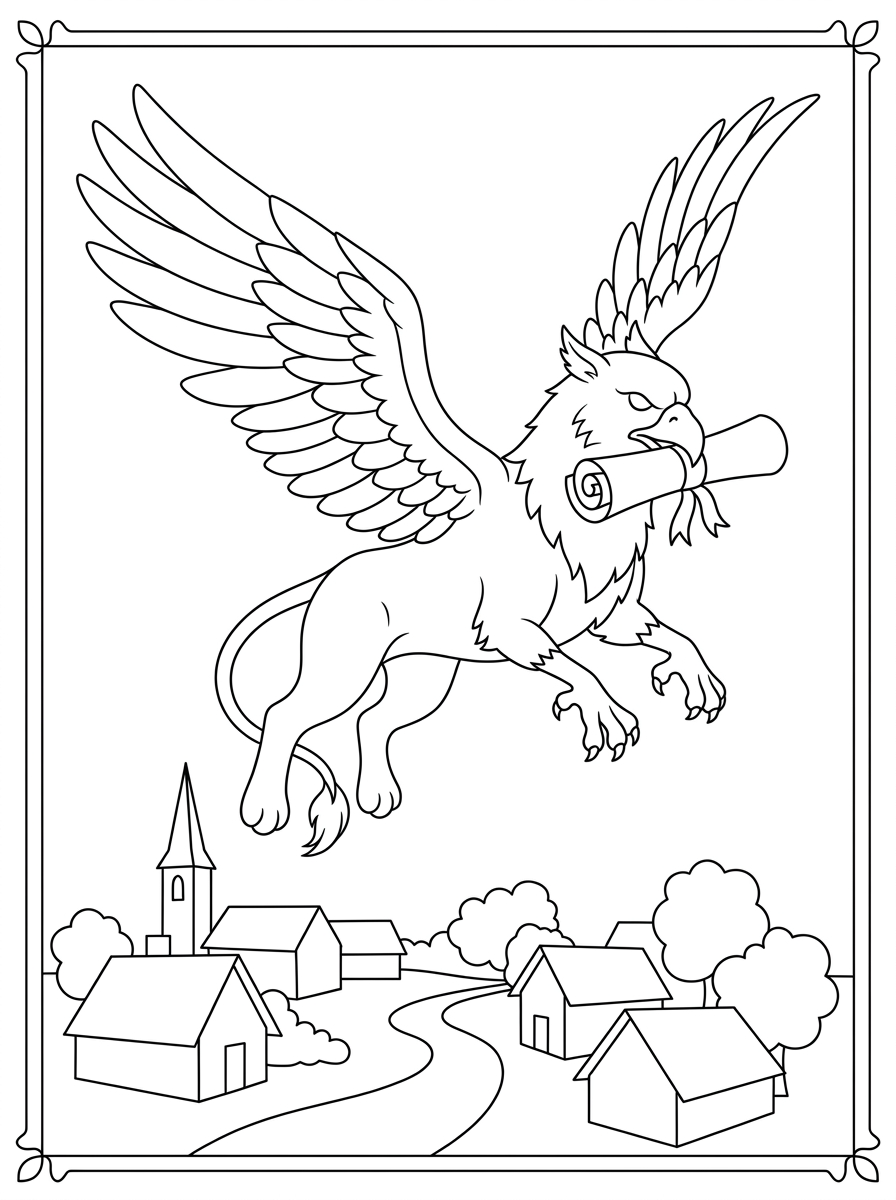 disegni da colorare Grifone pdf