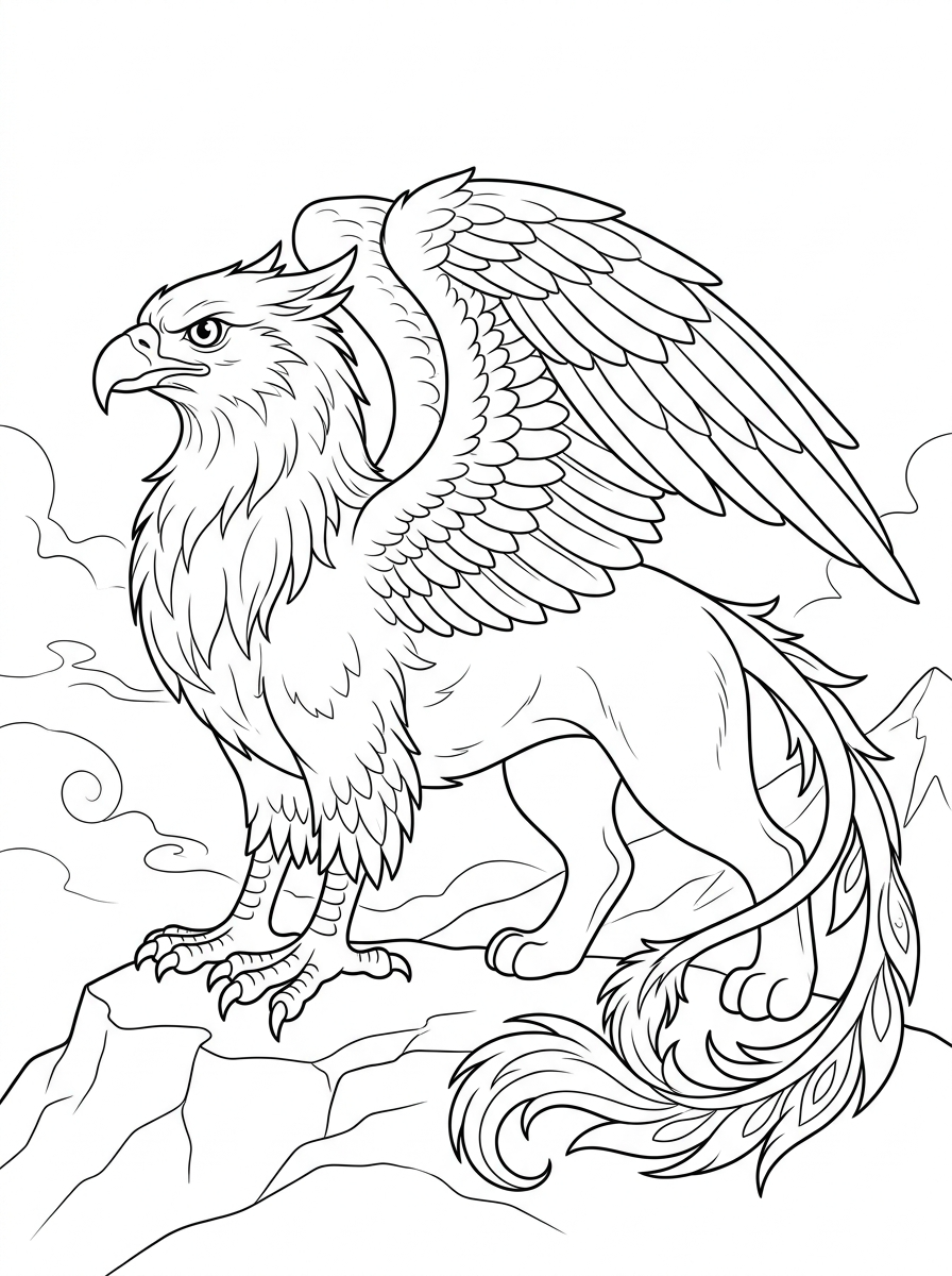 Grifone da colorare pdf gratis