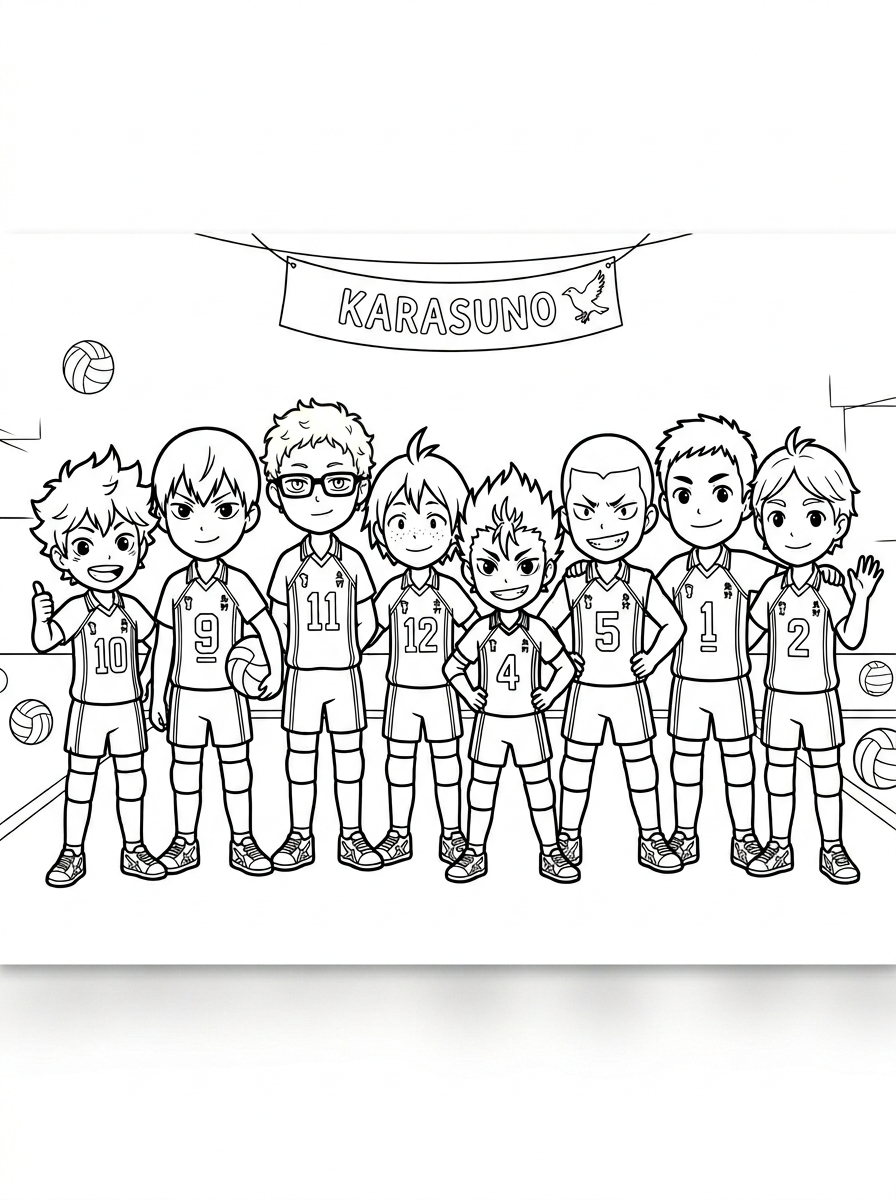 disegni da colorare gratis Haikyuu
