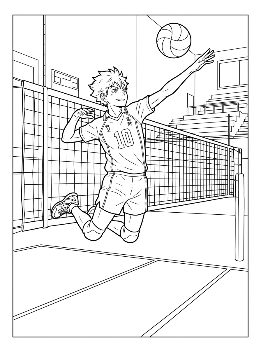 immagine di Haikyuu da colorare