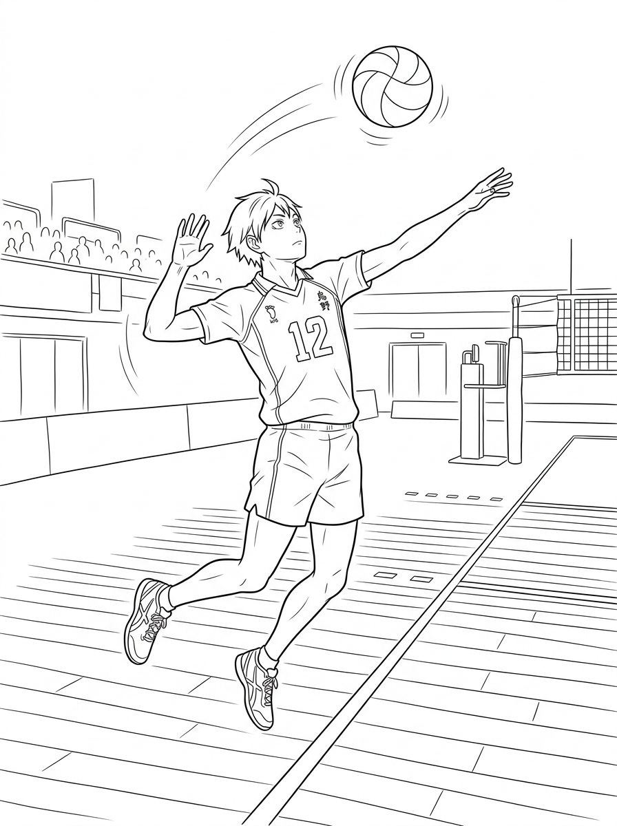 pdf stampare Haikyuu da colorare