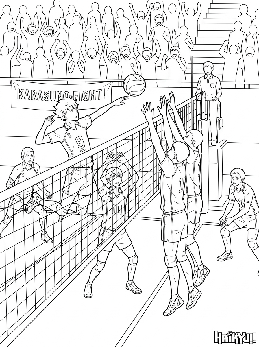 stampe da colorare per bambini Haikyuu