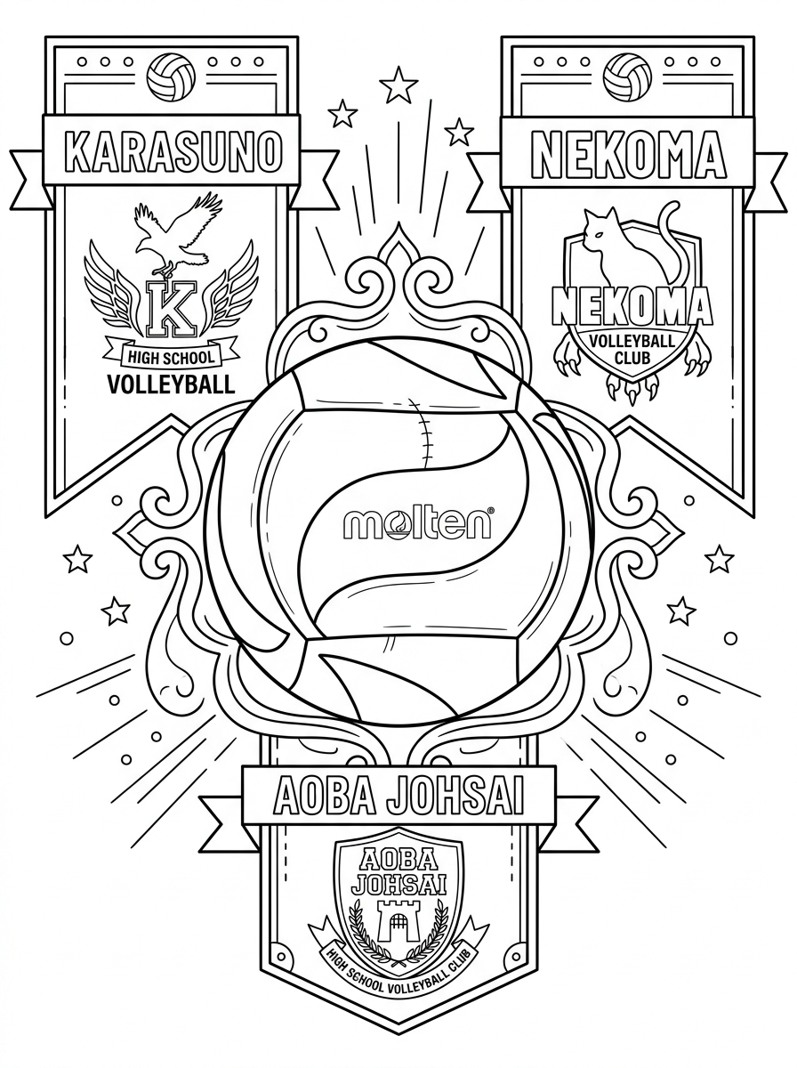 disegni facili di Haikyuu da colorare