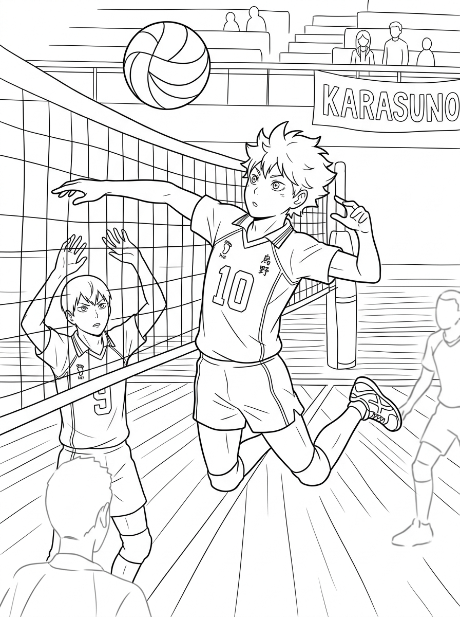 immagini da colorare di Haikyuu 2