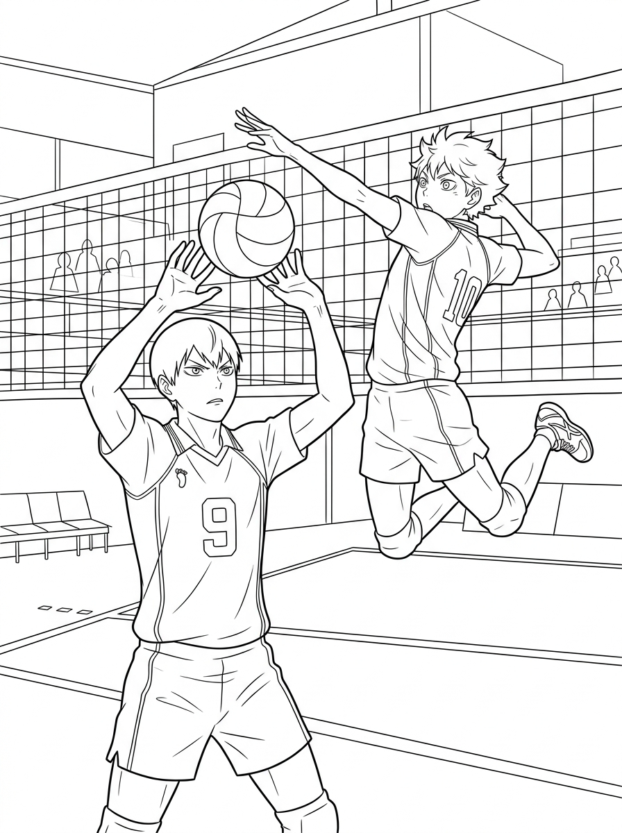 foto Haikyuu da colorare