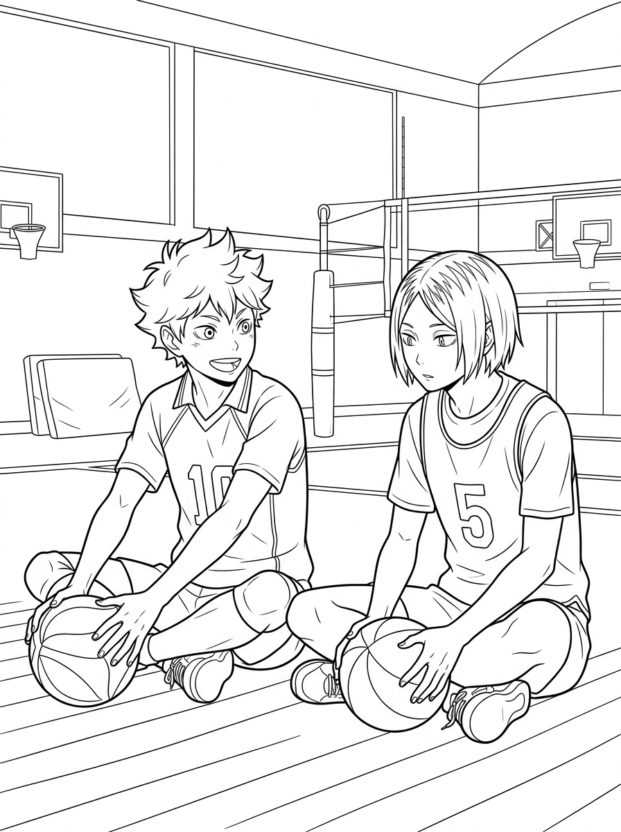 disegni Haikyuu facili da colorare 1