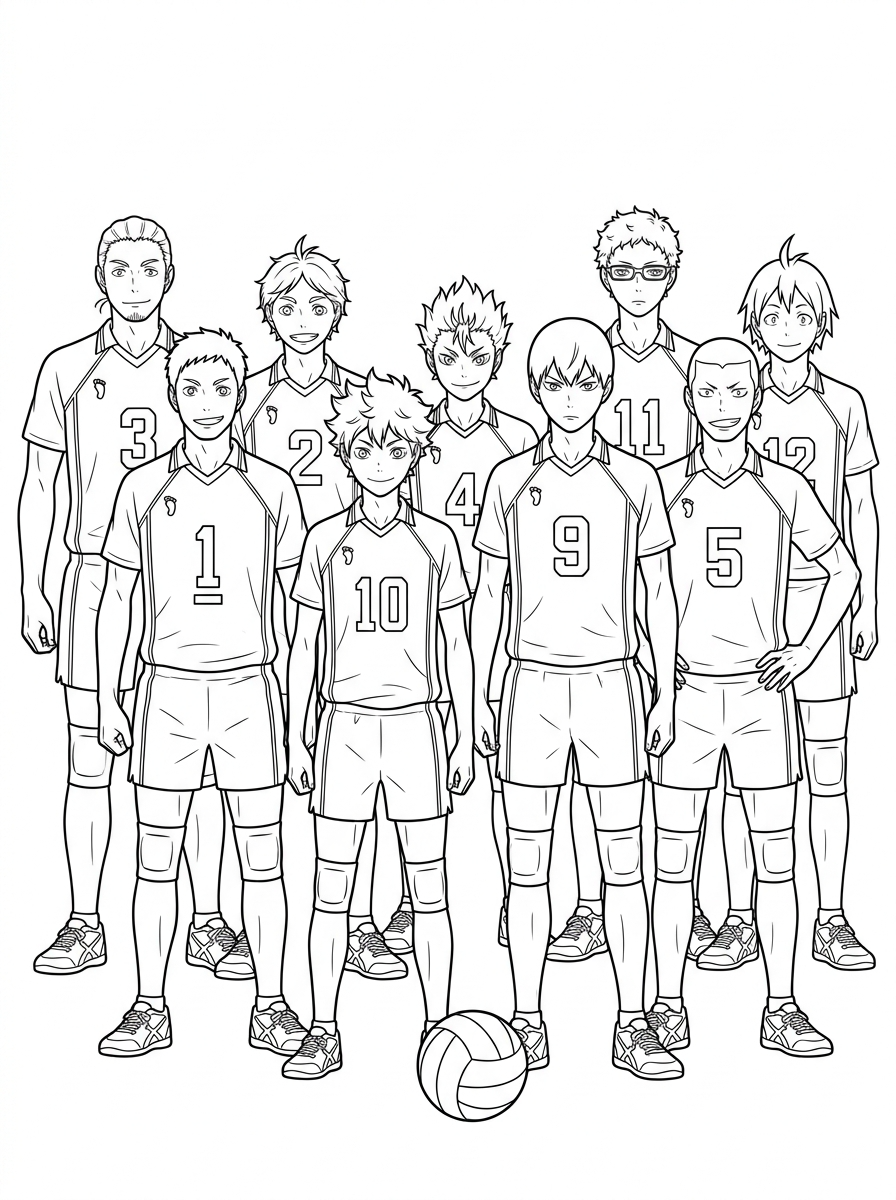 Haikyuu da colorare bambini