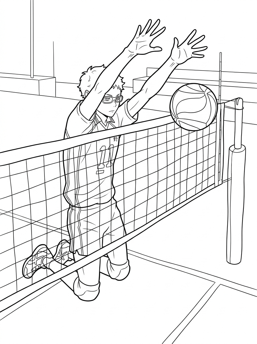 disegni Haikyuu facili da colorare