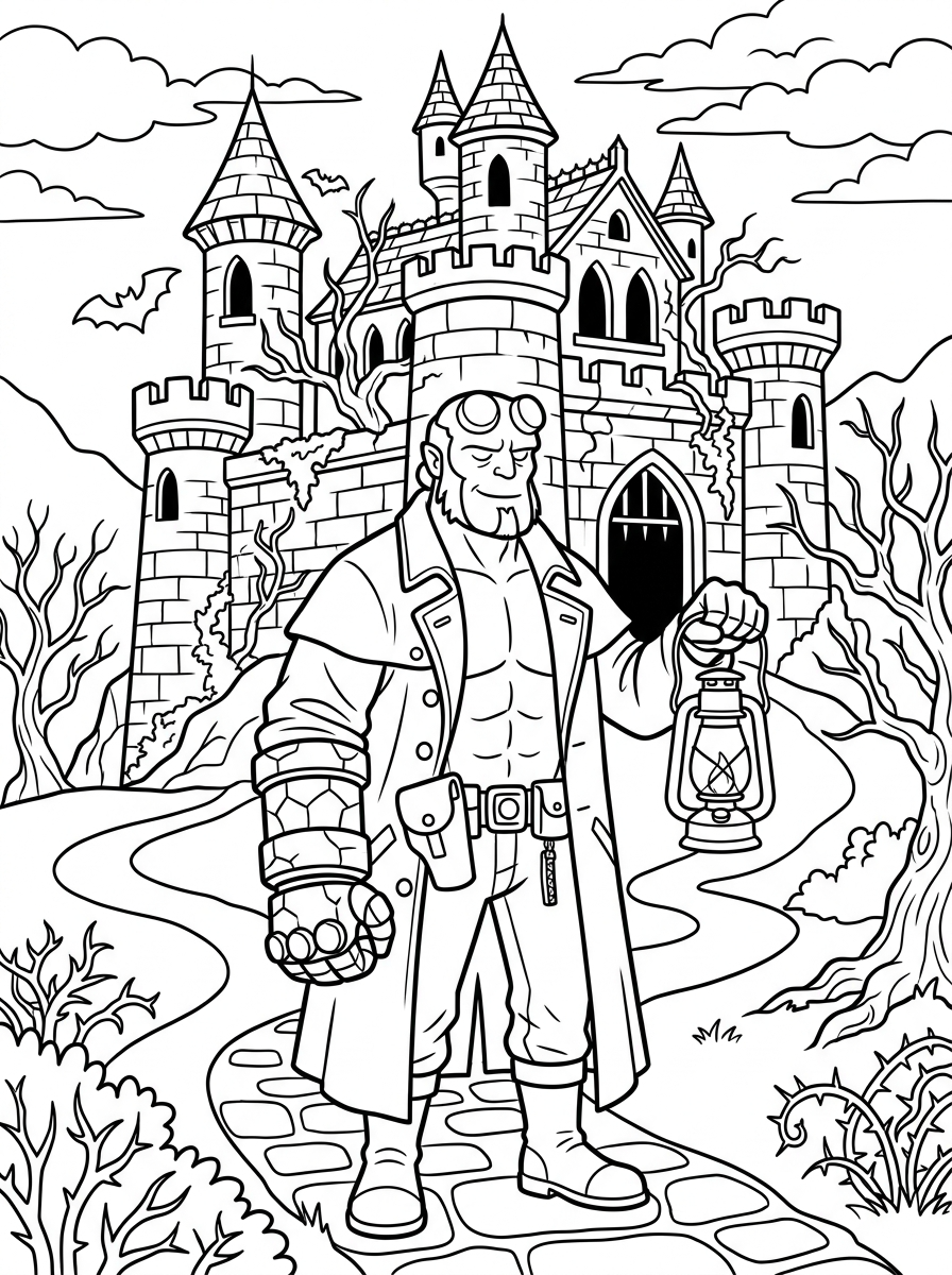 stampe da colorare per bambini Hellboy