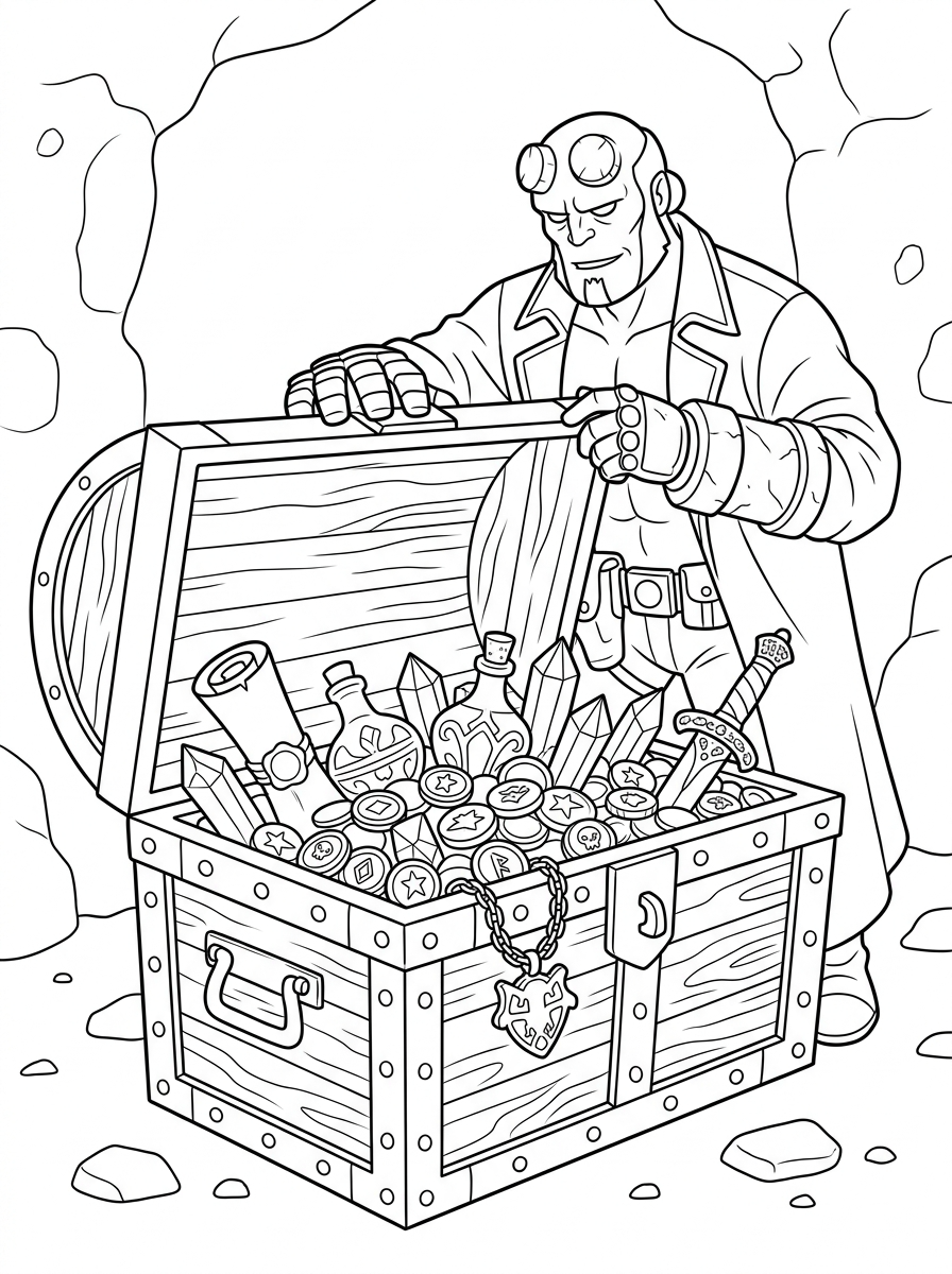 disegni da colorare Hellboy pdf 1