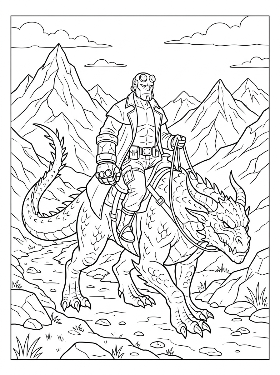 disegni da colorare Hellboy pdf
