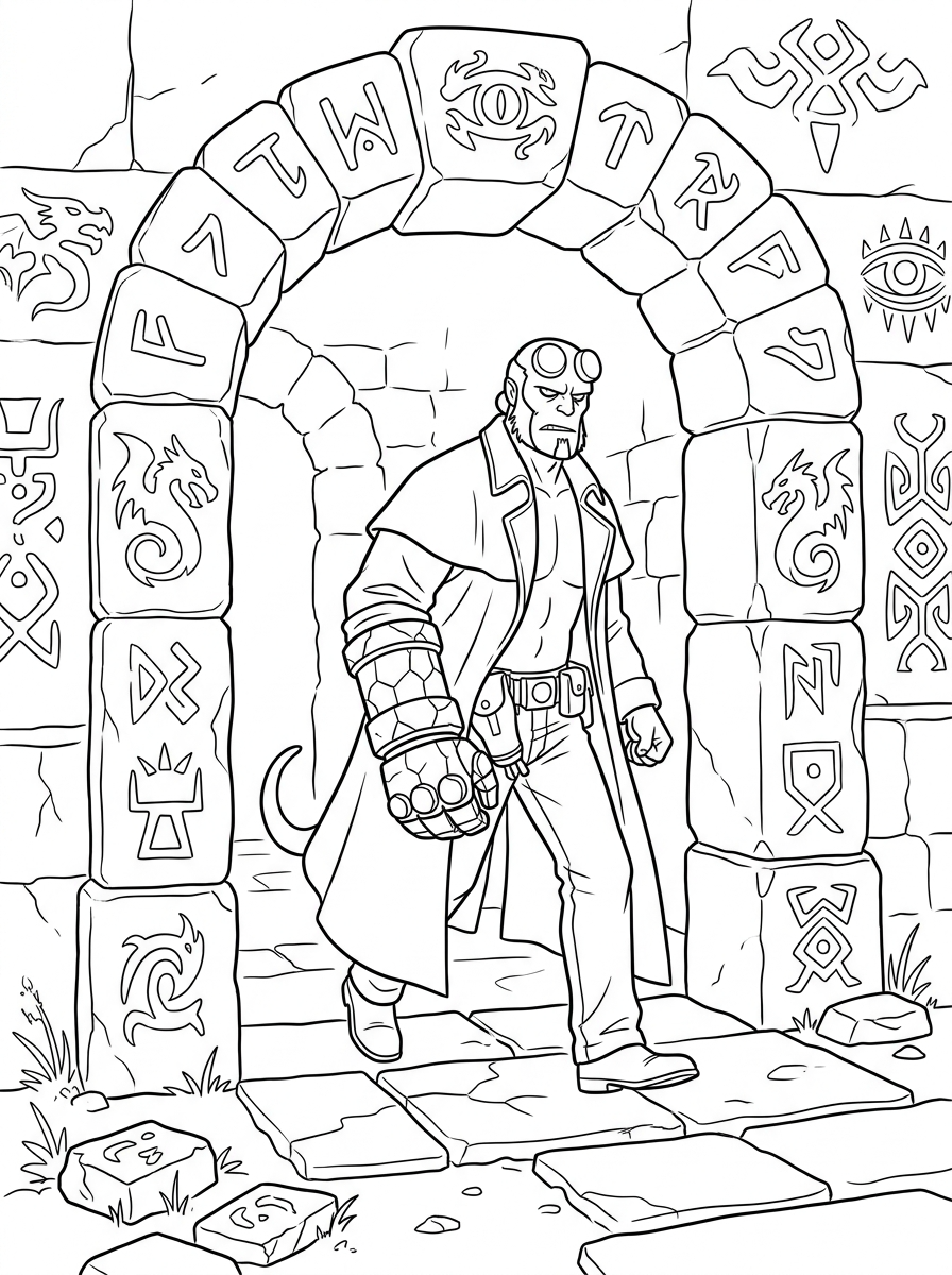 immagini di Hellboy da stampare e colorare