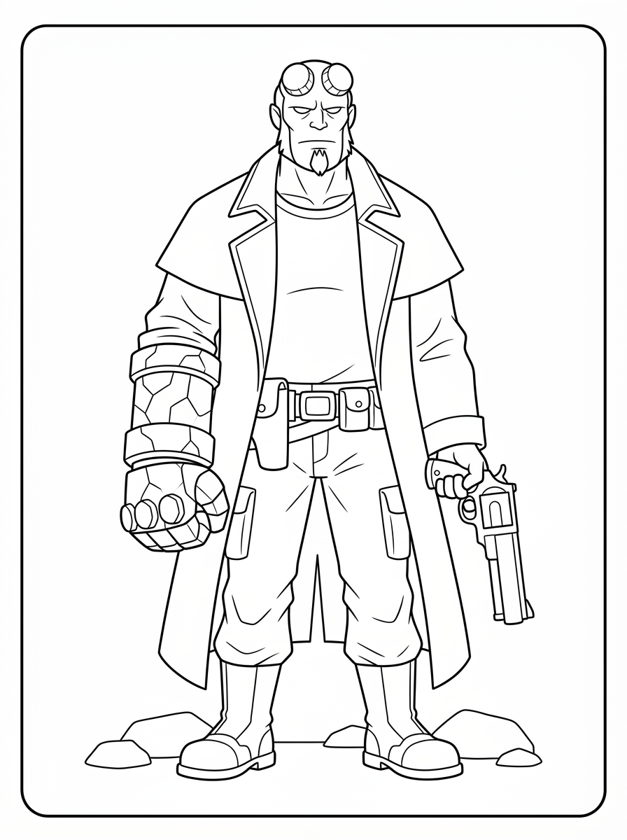 disegno Hellboy da colorare e stampare