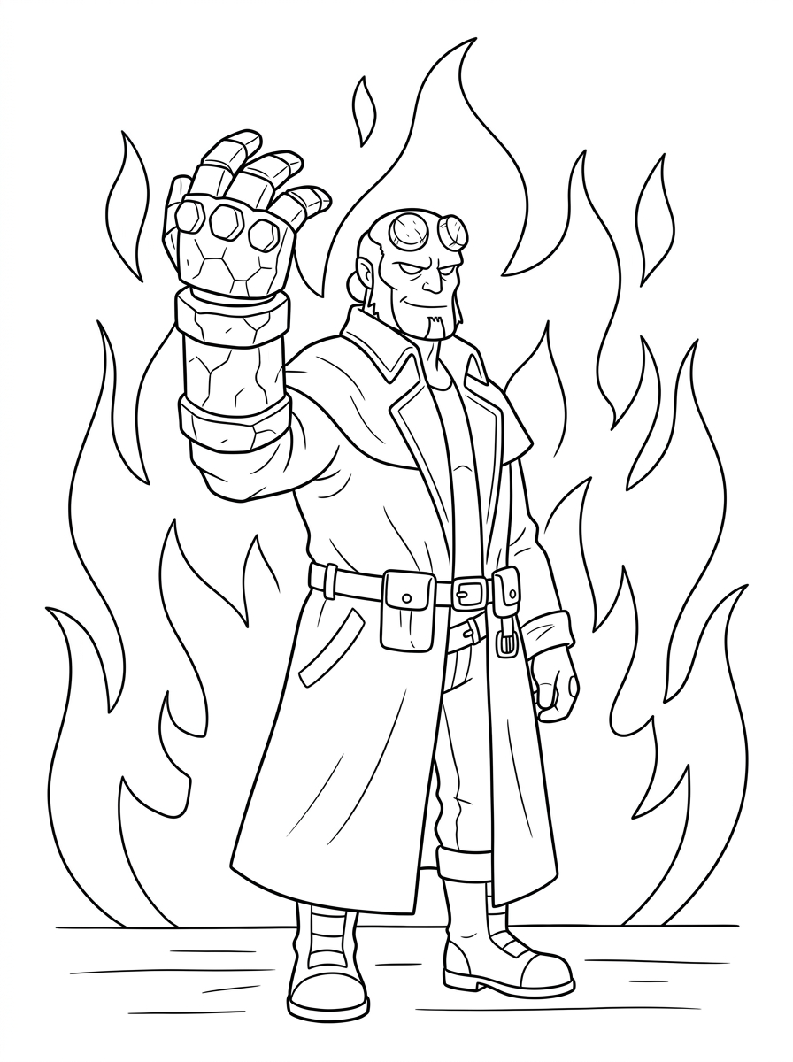 Hellboy da colorare a4 1