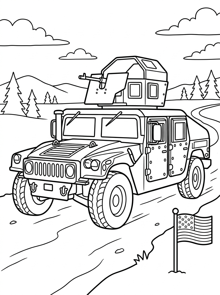 immagini di Hummer da colorare e stampare