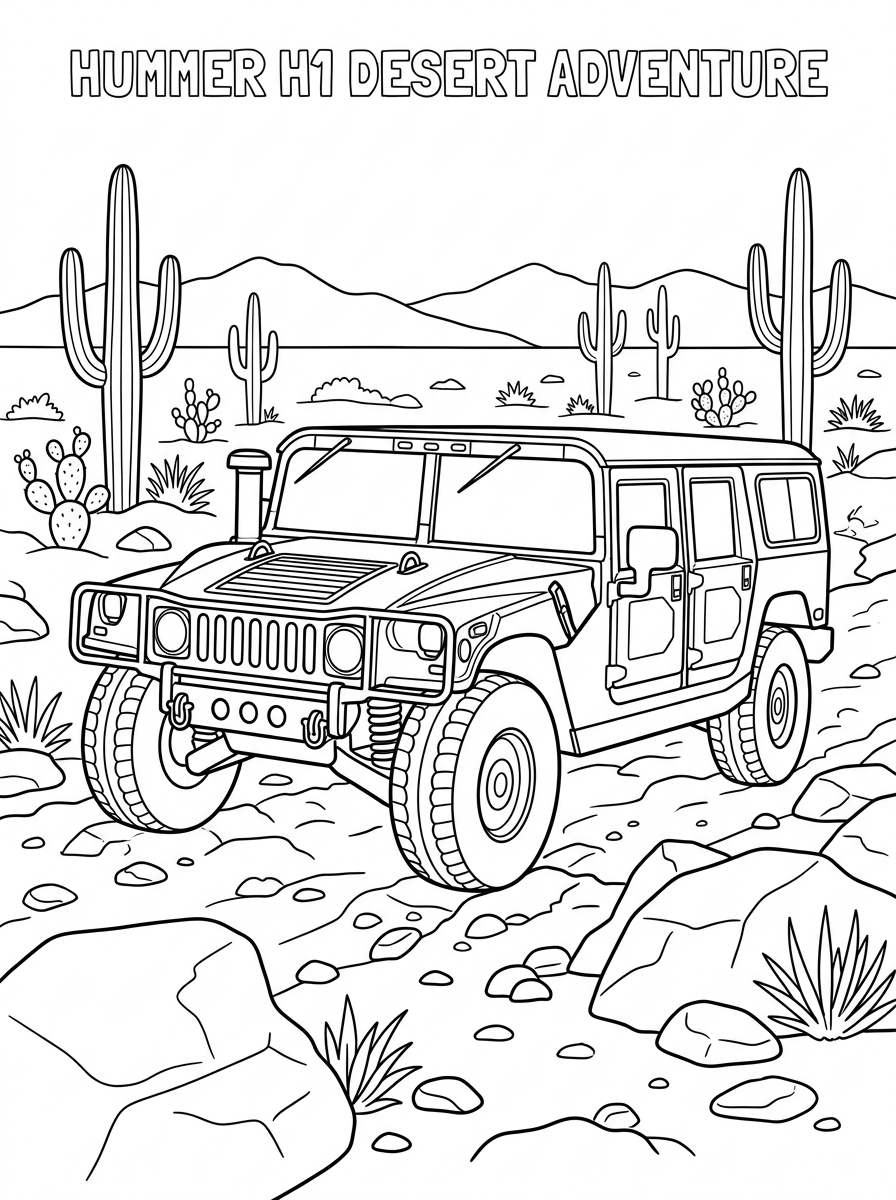 disegni Hummer da colorare