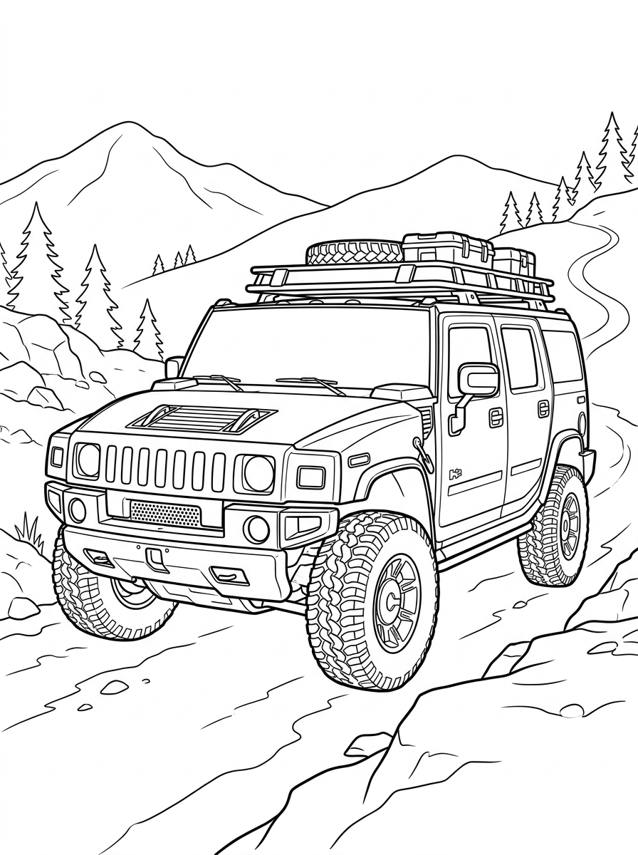 foto di Hummer da colorare 1