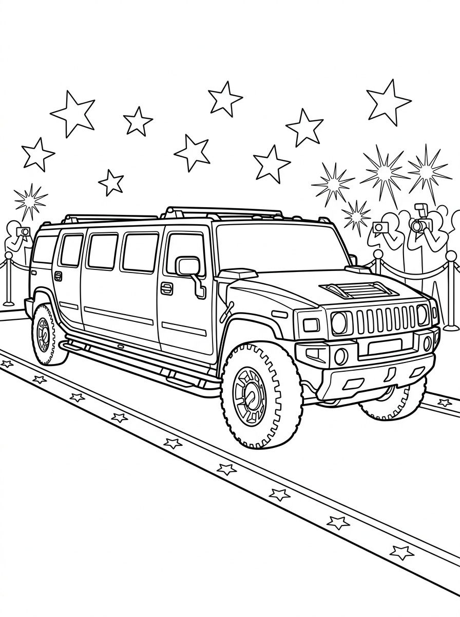 Hummer da stampare e colorare gratis