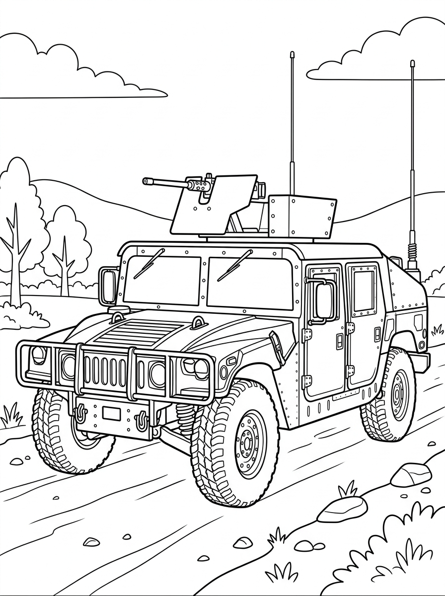disegno Hummer da colorare e stampare