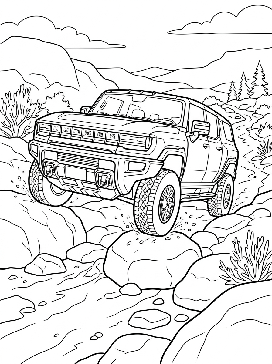 disegno Hummer da colorare
