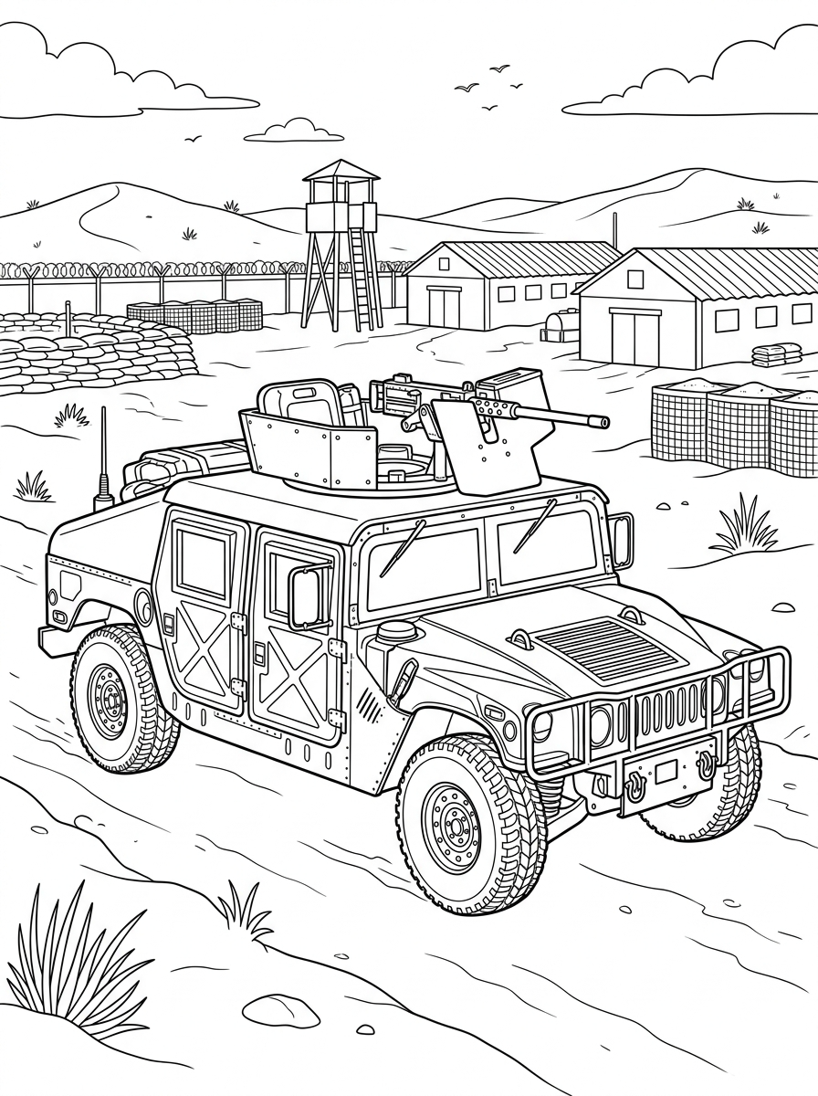 immagini di Hummer da colorare per bambini