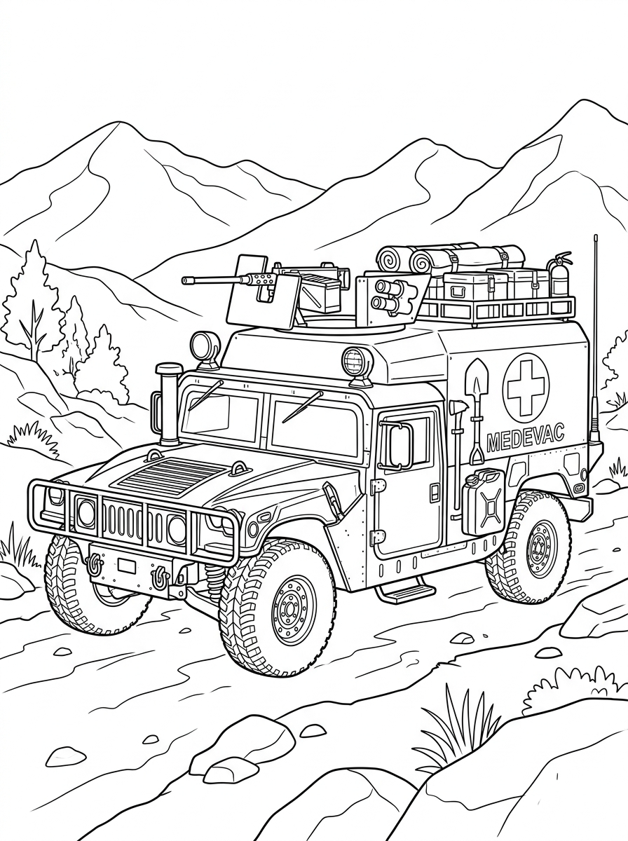 Hummer immagini da colorare per bambini 1