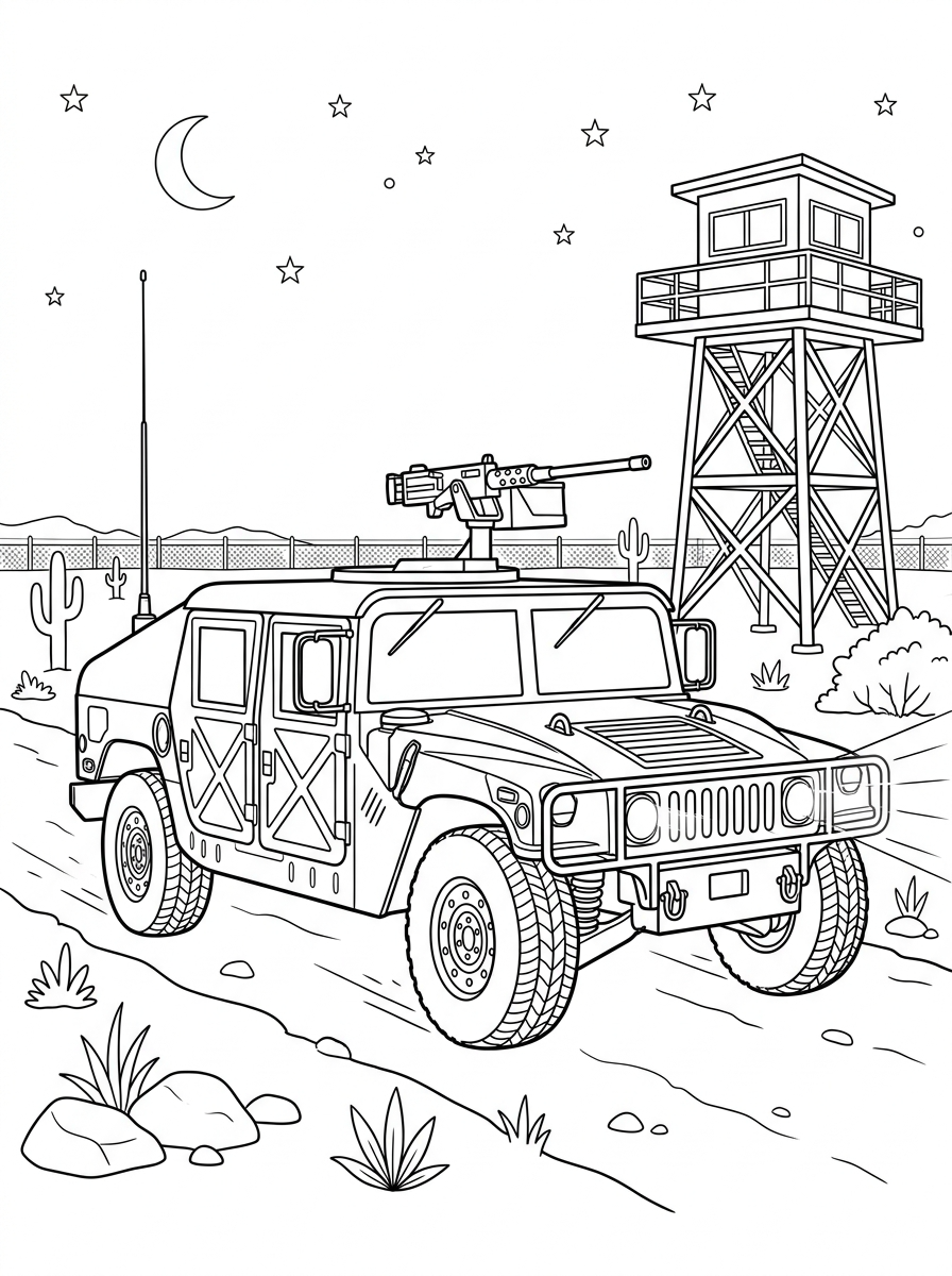 immagini di Hummer da stampare e colorare