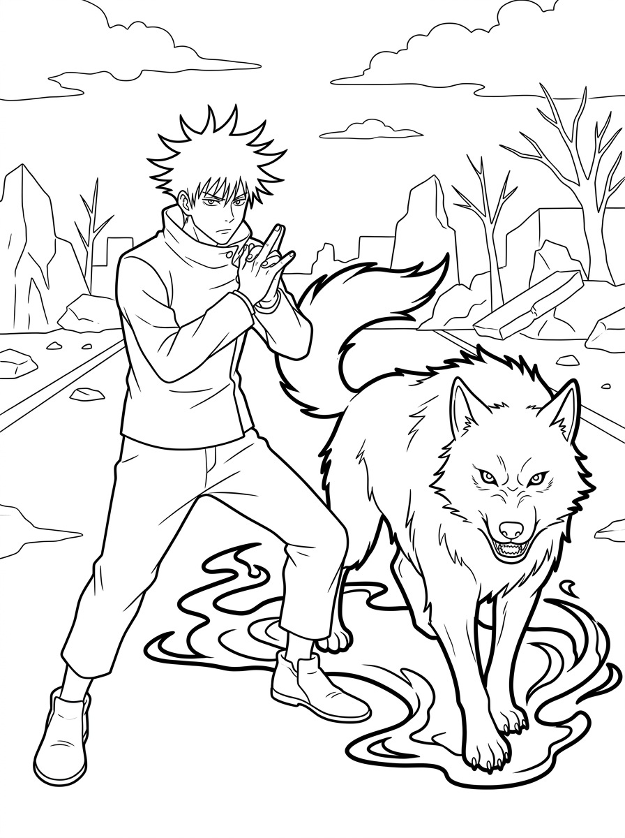 Jujutsu Kaisen 11 disegno Jujutsu Kaisen da colorare per bambini