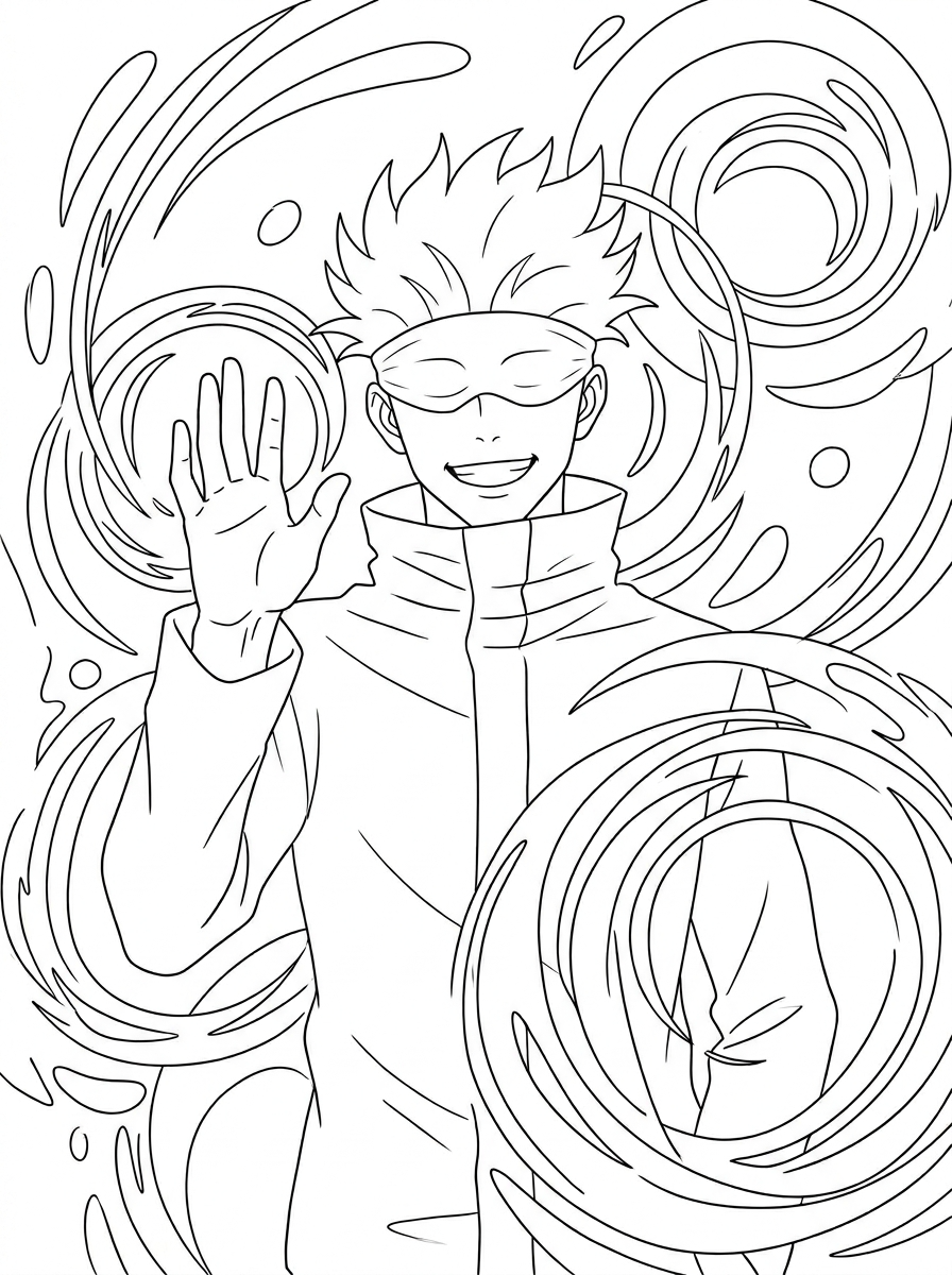 Jujutsu Kaisen 5 Jujutsu Kaisen da colorare facile